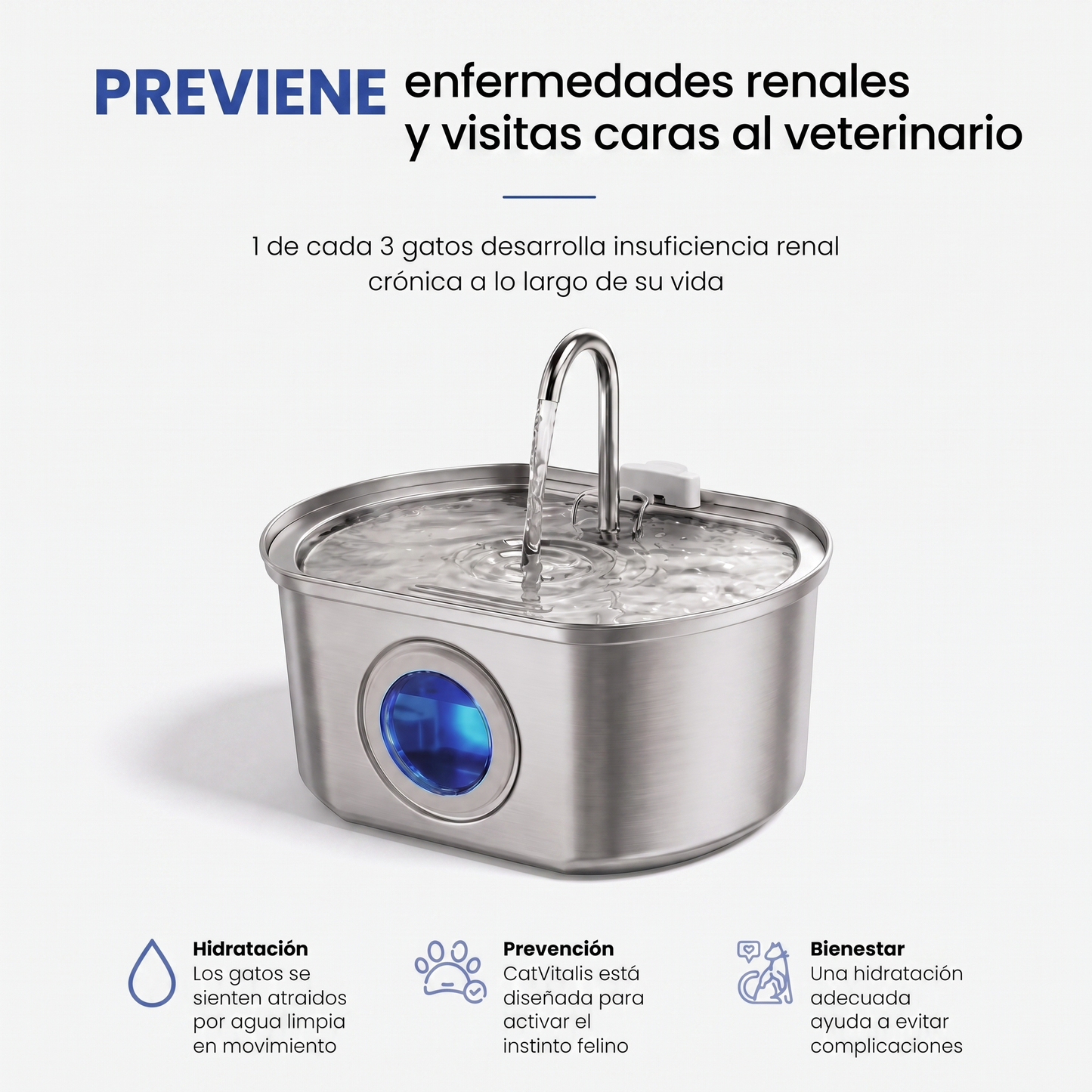 PureFlow™ - Fuente de Agua Purificada para Gatos