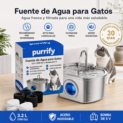 PureFlow™  - Fuente de Agua Purificada para Gatos